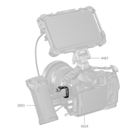 SmallRig 6406 - zacisk kabla HDMI do klatek do Sony A7 V / A7 IV - przykład użycia